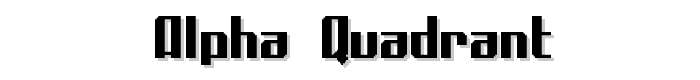 Alpha Quadrant font